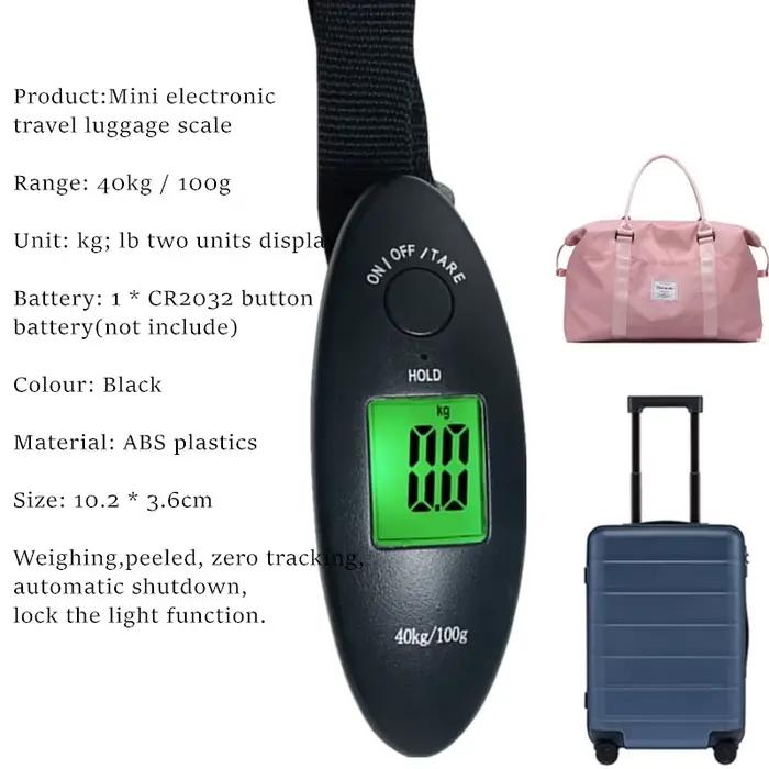 Balance digitale pêche 40kg 50kg crochet rétroéclairée pour peser poissons et bagages voyage