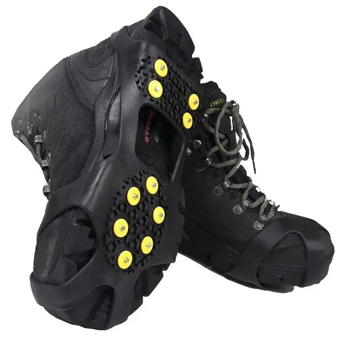 Couvercles de chaussures à crampons amovibles anti-dérapants, idéaux pour pêche, randonnée et escalade sur glace