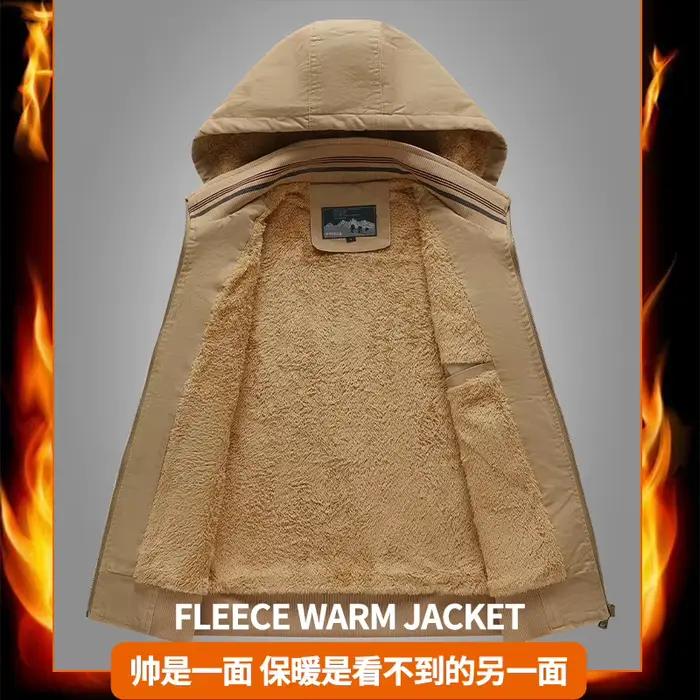 Gilet homme chaud hiver sans manches en laine et coton, vestes casual épais pour pêche