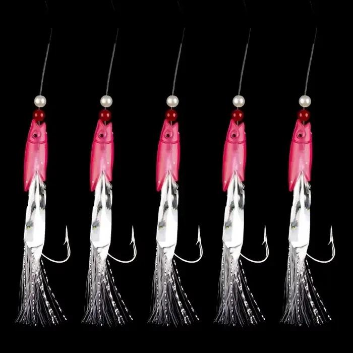 Leurre pêche multi-couleurs imitation poisson crevette - Appât silverskin avec hameçon barbelé cristal pour truite perche brochet