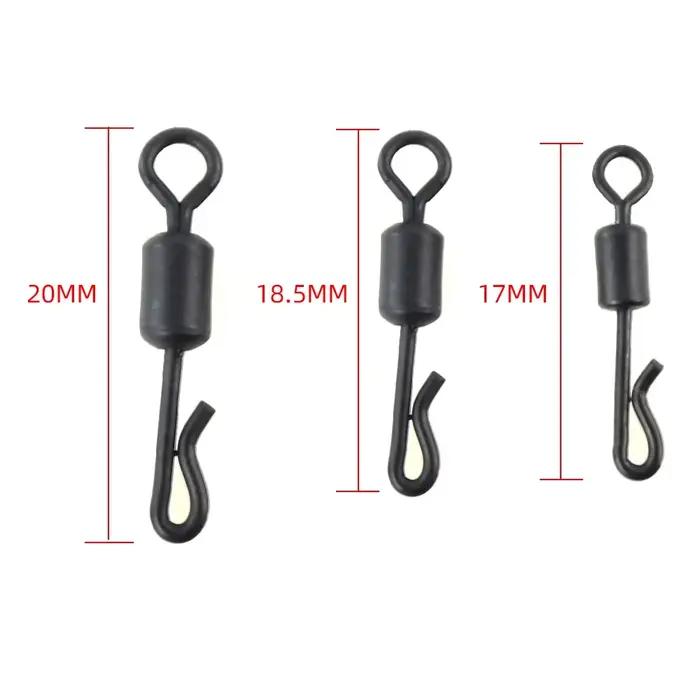 Émerillons acier inox 20 pièces Hirisi pour montages carpe - émerillons rapides qualité supérieure