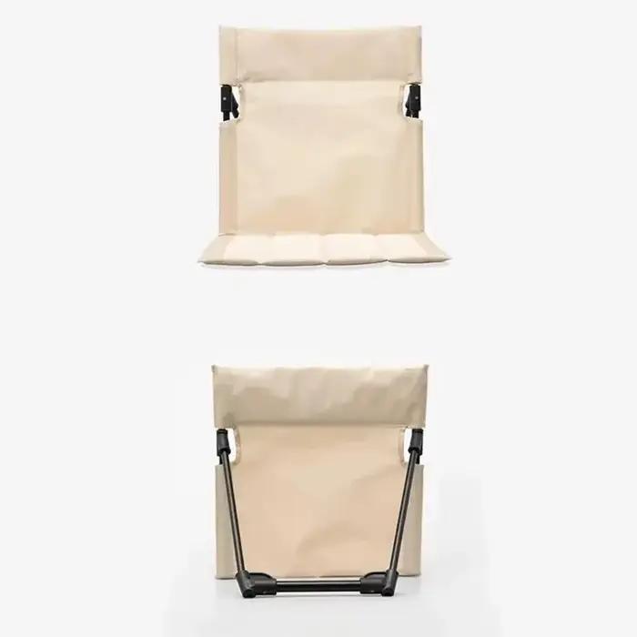 Chaise pliante camping avec dossier et coussin - Siège confortable pour jardin, plage et pêche