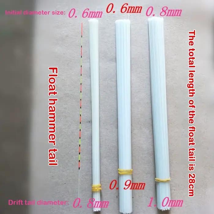 Cônes de queue pour flotteurs en fibre de verre 10 pièces DIY accessoire de pêche de nuit visible pour homme et femme sorties de pêche nocturne