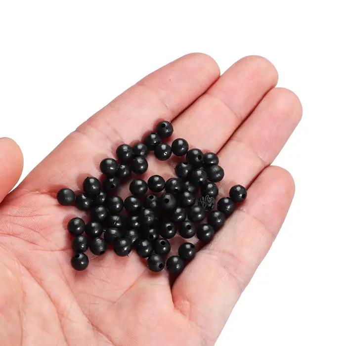 100 perles flottantes plastique noir 3-12mm pour montages de pêche - Spacers et stoppers