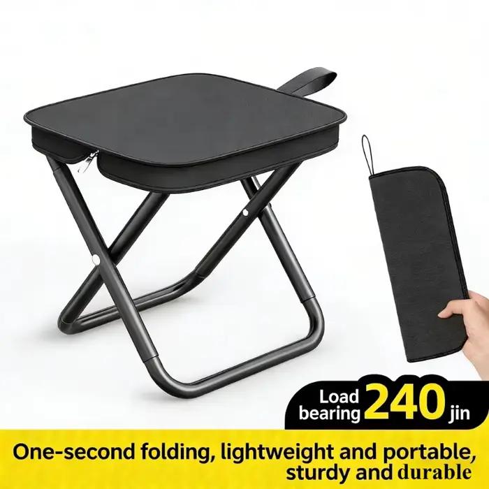 Tabouret pliant sac à main portable - Mini-siège pêche léger pour camping et voyage