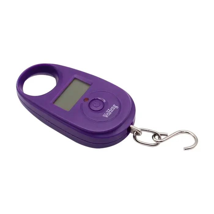 Mini balance pêche numérique portable 25kg x 5g pour bagages voyage clés électronique avec crochet