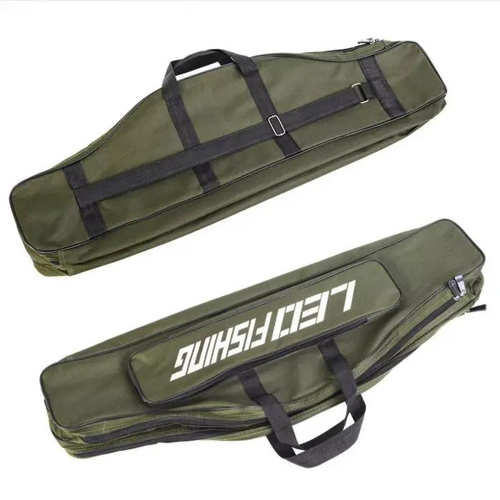 Sac pliable double couche 600D Oxford pour cannes de pêche mer - 0.8m à 1.5m grande capacité