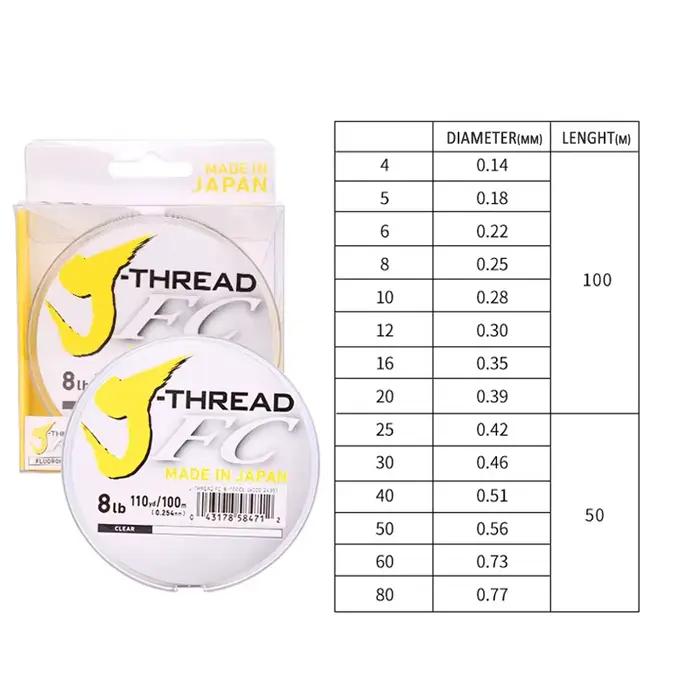Ligne de pêche fluorocarbone Daiwa J 100% coulante pour mer eau salée leader 100m made in Japan