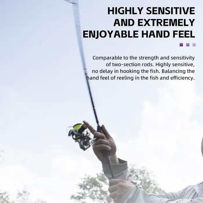 Canne télescopique FishingFans avec guides Fuji Alconite portable pour pêche nomade