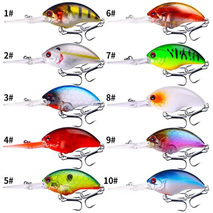 Leurre de pêche leurre crankbait minnow 13g 9cm pour bar brochet truche avec hameçons triples