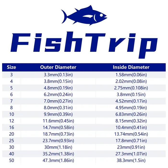 Kit réparation anneaux céramique canne pêche FishTrip - Anneaux guides résistants à l'usure pour remplacement