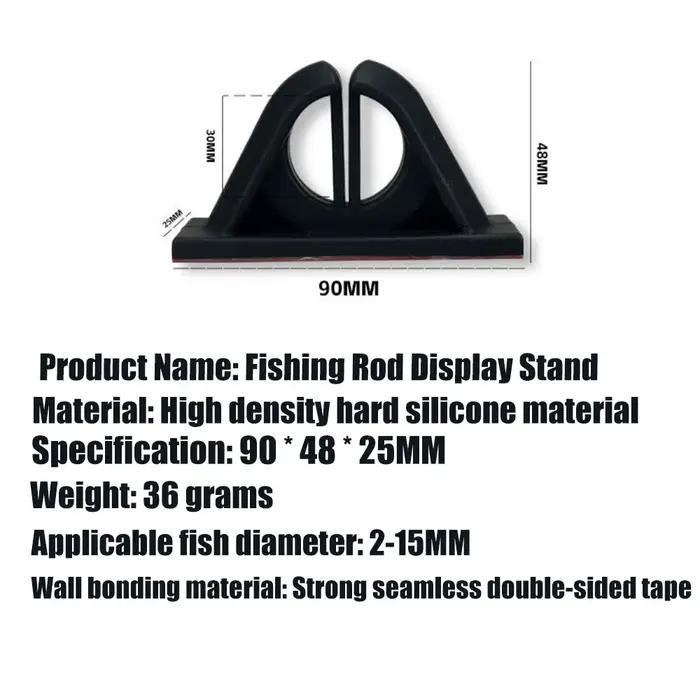 Support de canne à pêche sans perçage - Porte-cannes en silicone robuste et facile à installer