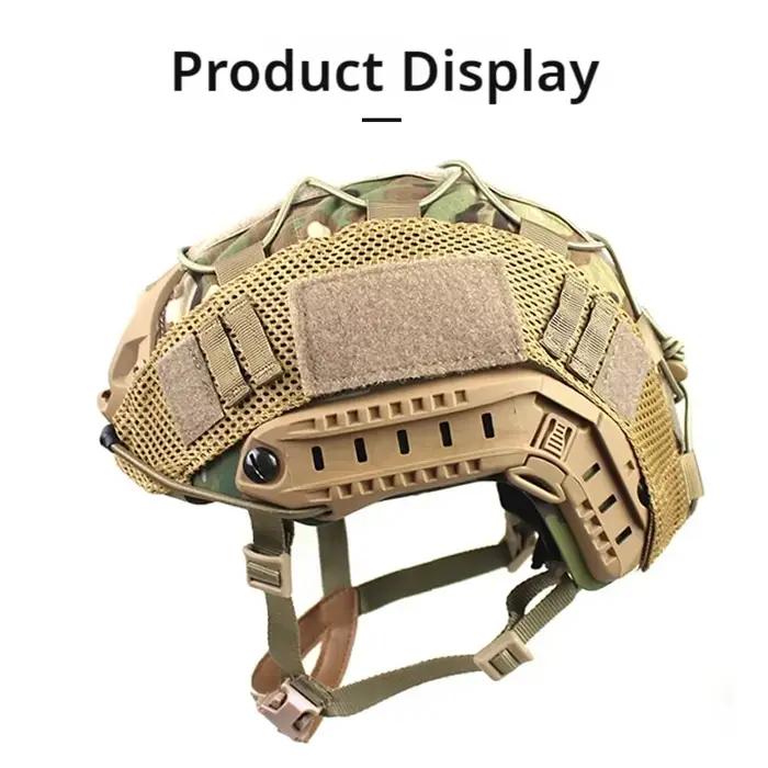 Housse élastique casque outdoor pêche chasse camouflage protection tissu couverture MH PJ BJ