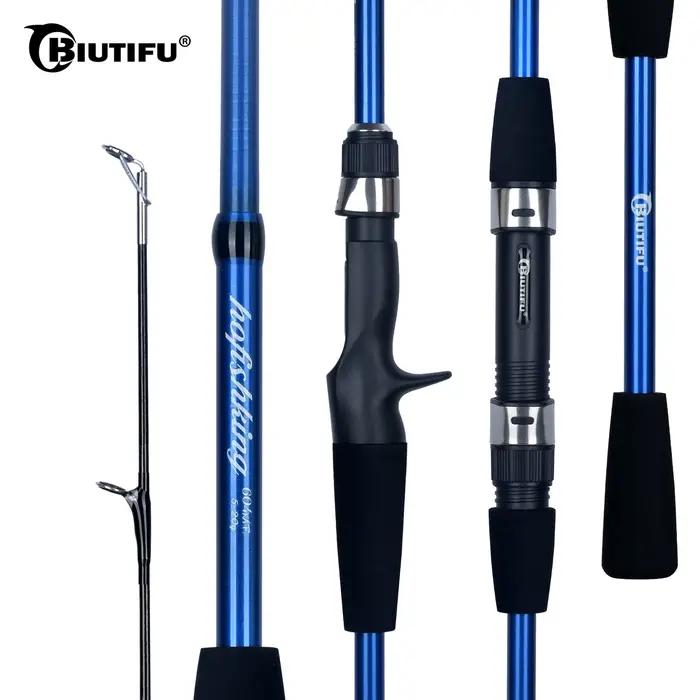 Canne casting voyage BIUTIFU 4/5 sections 1.8/2.1m carbone ultralégère 5-20g, action rapide pour leurres