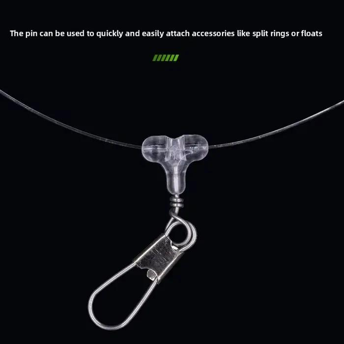 Perles pêche transparentes 30 pièces - Perles ovales double trou croix accessoires montage sabiki
