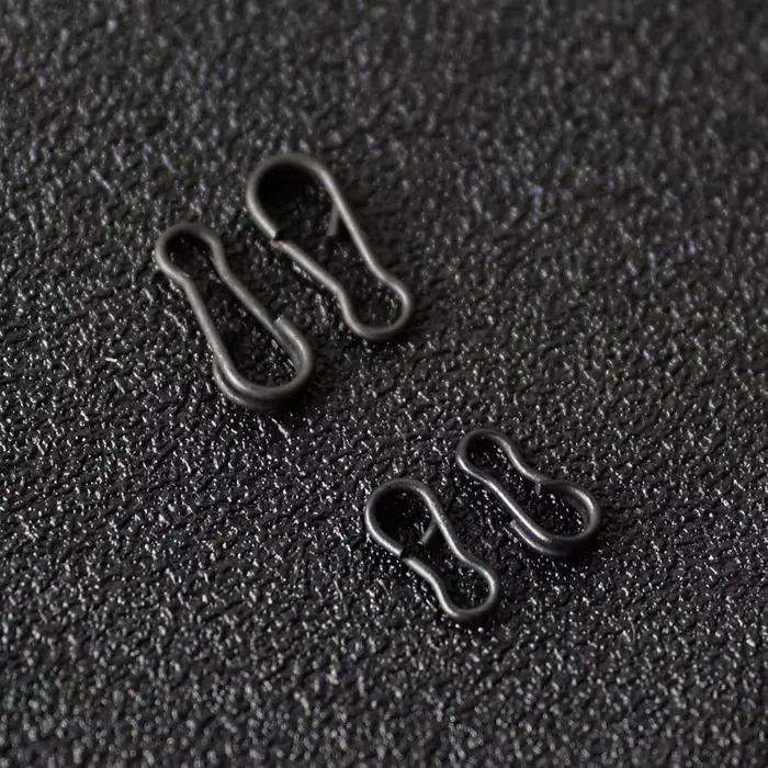 30 clips rapides changement noir mat pour pêche carpe - Connecteurs swivels roulants terminal tackle