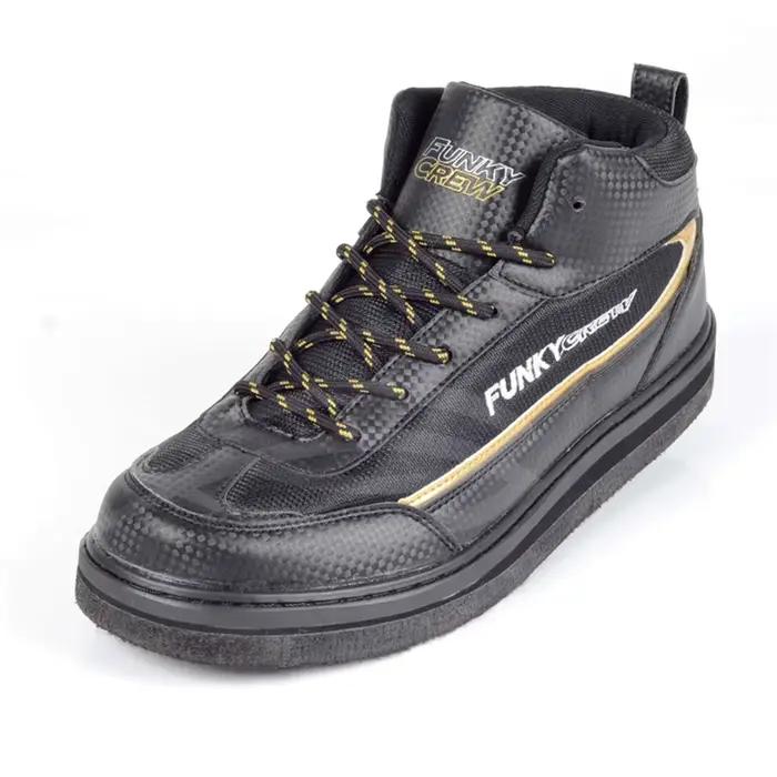 Chaussures de pêche à la mouche antidérapantes semelle feutre cloutée pour rivière rocheuse et chasse