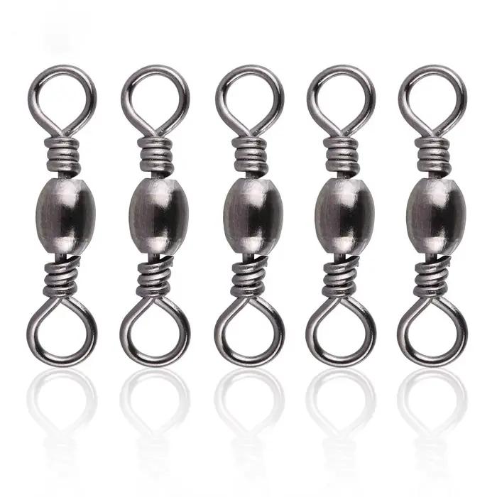 200 pièces émerillons roulants pêche avec agrafe Goture, acier inoxydable 16-46kg pour ligne et leurres