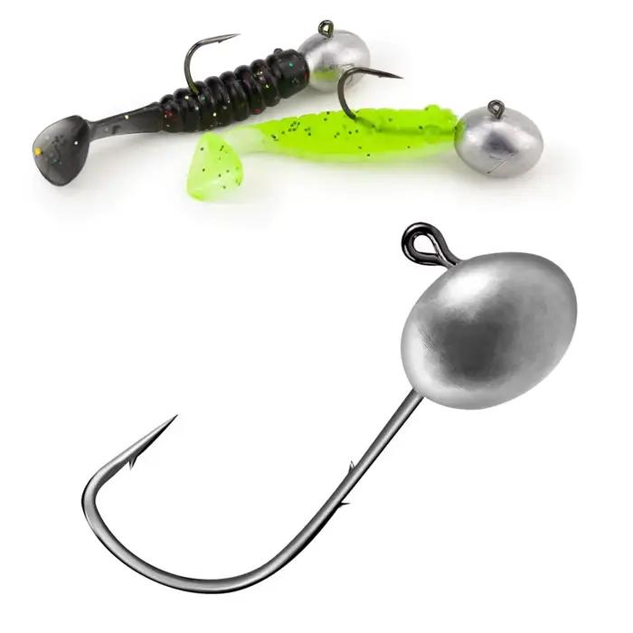 5 hameçons jig tête angle vif 1.5g à 6.5g - Forte résistance double barbelure pêche leurres