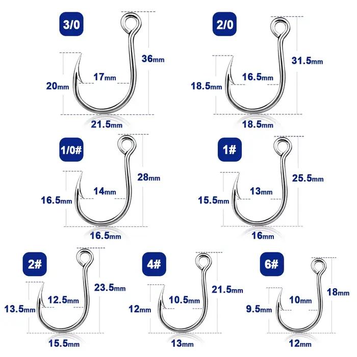 Hameçons inline 25-50 pièces pour leurres et appâts - Hameçons circle à grande ouïe avec barbillon