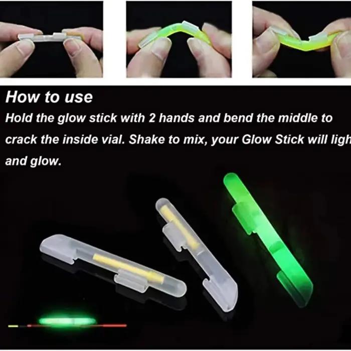 20 lumineux clipables pour canne à pêche de nuit, indicateur de touche par induction avec flotteurs