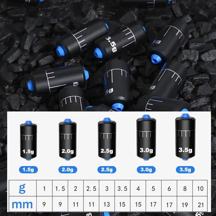 100 plombs pêche avec échelle précise 1.5g-3.5g - Plombs professionnels lancer longue distance équipement