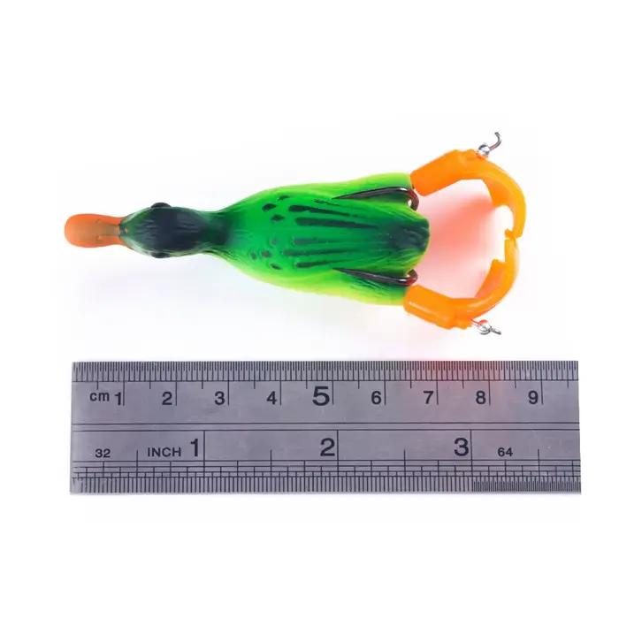 Leurre canard 12g 8.5cm avec yeux 3D pour pêche brochet black bass - appât artificiel frog duckling