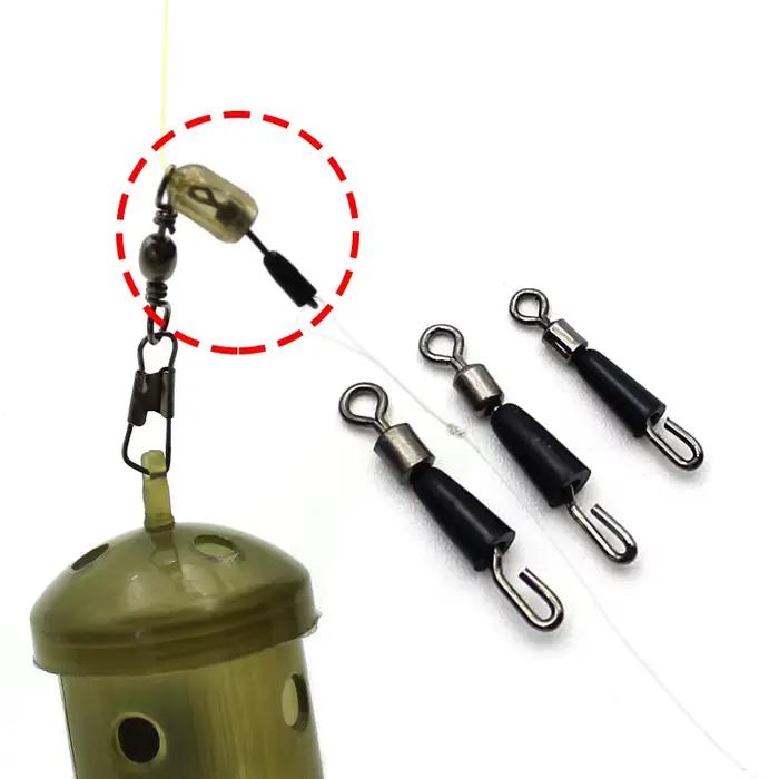 Connecteurs feeder 20 pièces pour pêche carpe - émerillons rapides avec snaps pour montages feeder