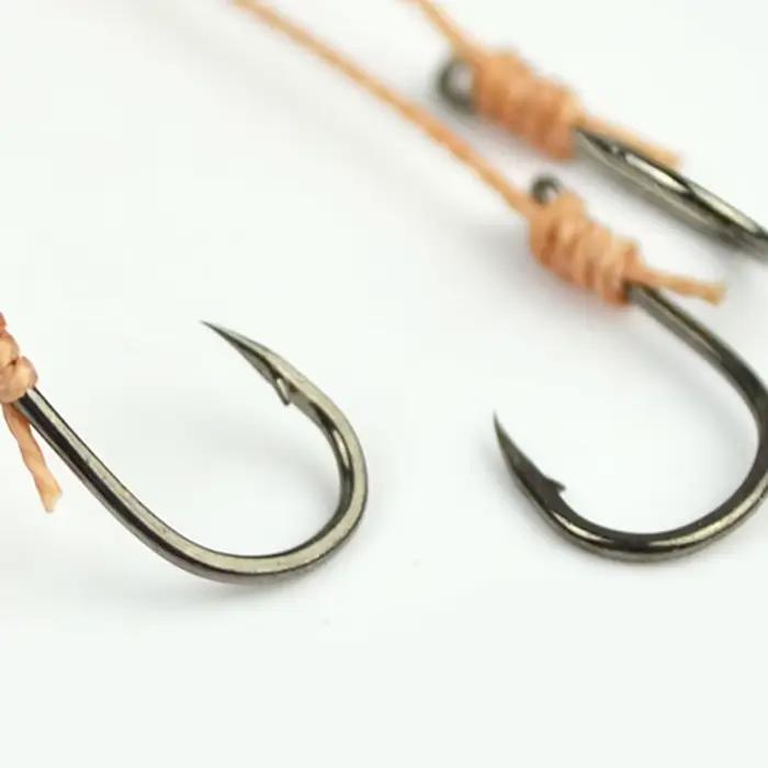 5 ensembles montages pêche avec hameçons acier carbone - Plombs de 3# à 13# pour mer