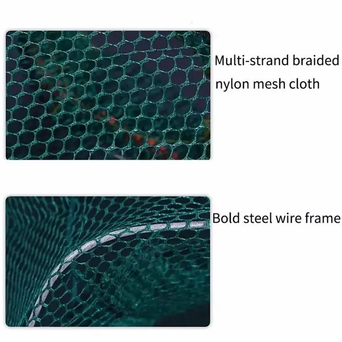 Filet de pêche pliable en nylon pour crabes, crevettes et écrevisses, piège fin pour pêcheur loisir en extérieur