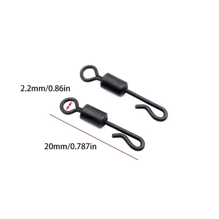 Émerillons pour montage carpe cheveu avec manchons connecteurs accessoires terminal tackle changement rapide