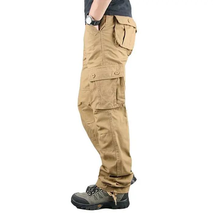 Pantalon cargo coton 2025 homme - multiple poches pour pêche organisée et randonnée