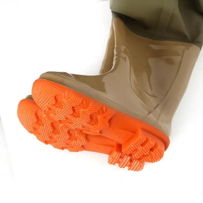 Waders pêche PVC léger 3kg - Combinaison leurre noire unisexe avec bottes intégrées étanches