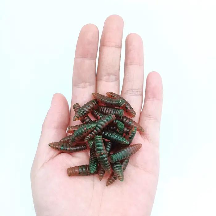 20 leurres pain ver silicone 0.7g - appâts artificiels carpe bass pêche leurres tremblants