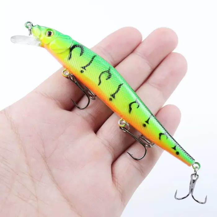 Leurre dur bionique 11.5cm/14g avec yeux 3D - Wobbler artificiel pour carpe brochet perche pêche carnassiers 5/10 pièces
