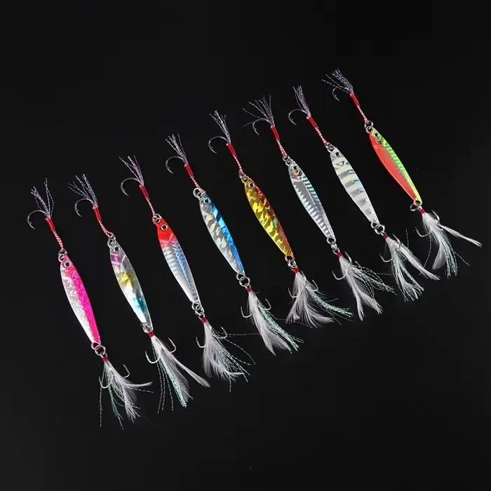 Leurre métallique jig brillant 15g 6cm pour la pêche du bord - Leurres artificiels en vente à l'unité