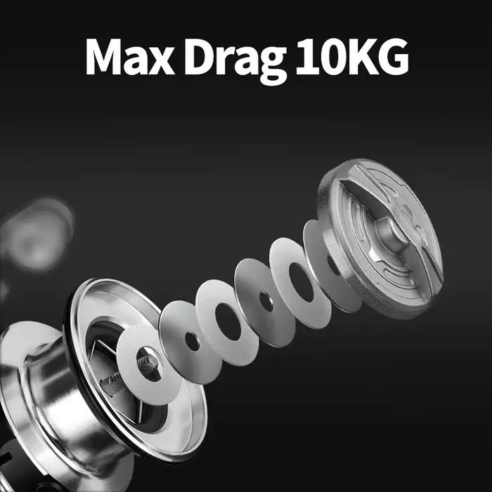 Moulinet spinning LINNHUE 1000-7000 grip métal 10kg 5.2:1 bobine profonde pour carpe