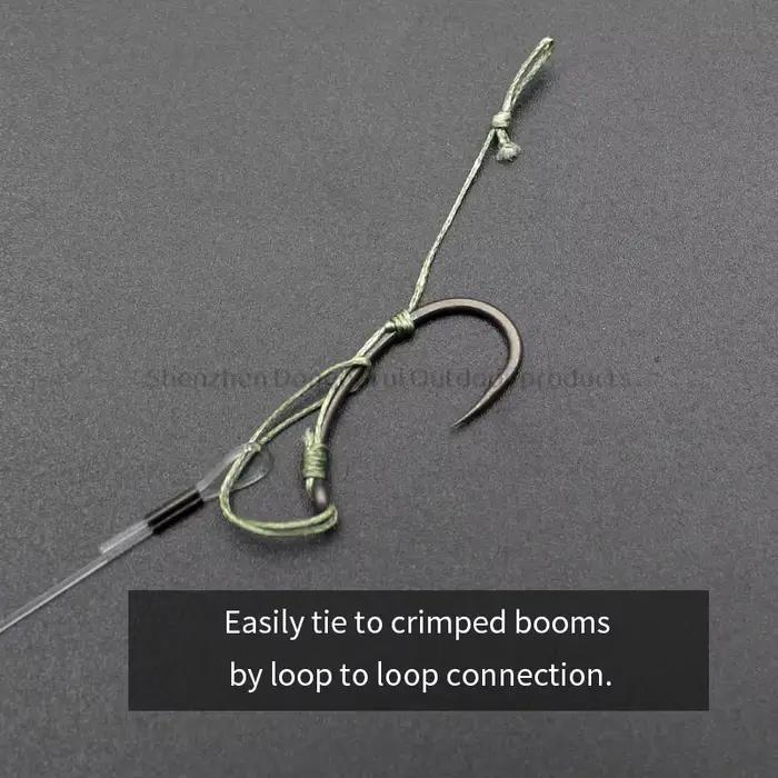 3 montages carp fishing prêts à l'emploi - rigs boucles avec hameçons KLOR tailles variables