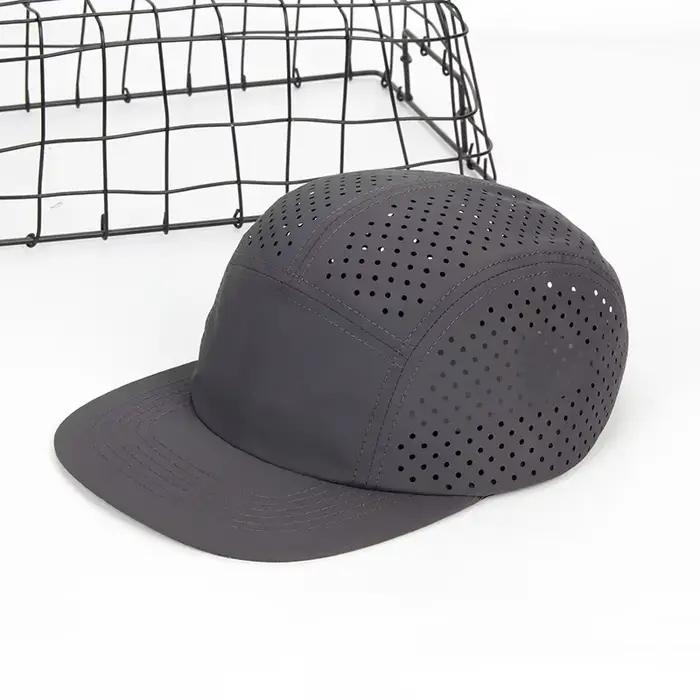 Casquette 5-panel perforée légère respirante - Chapeau pêche running séchage rapide été