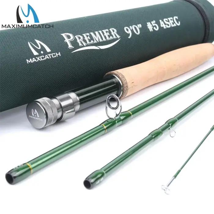 Canne à mouche 3-12wt 2.7m Maximumcatch - Action rapide fibre carbone 36T 4 sections portable avec tube