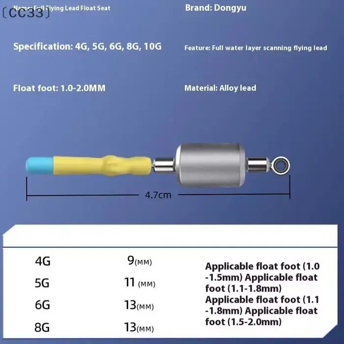 Plomb de pêche goutte d'eau avec échelle cylindrique - Poids compact ajustable proportionnel