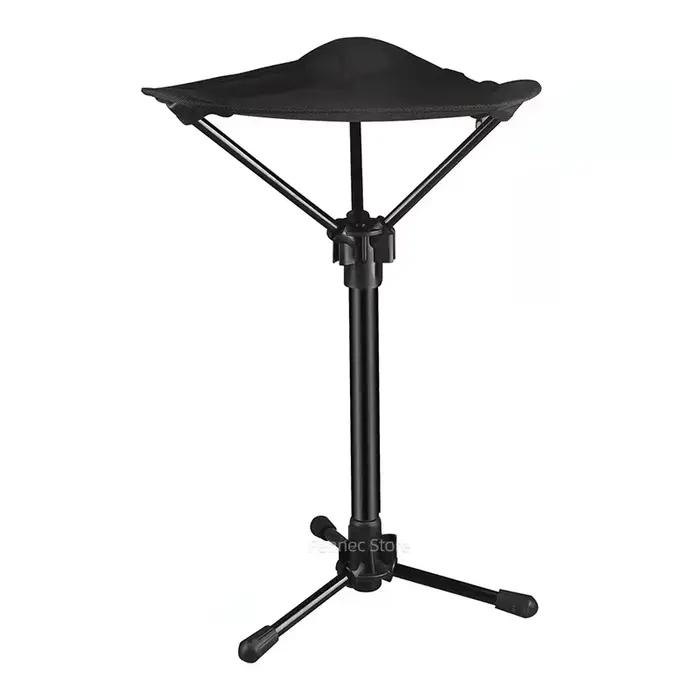 Tabouret triangulaire pliable portable réglable en hauteur pour pêche camping plage et voyages