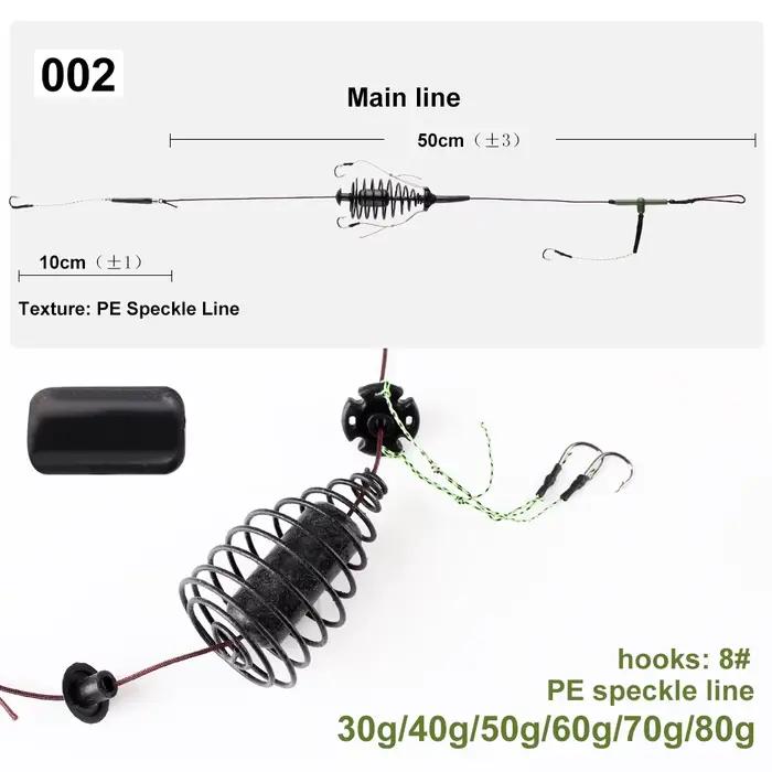 Cage amorce feeder carpe 30-80g en acier haute résistance - leurre coulant et accessoires pêche