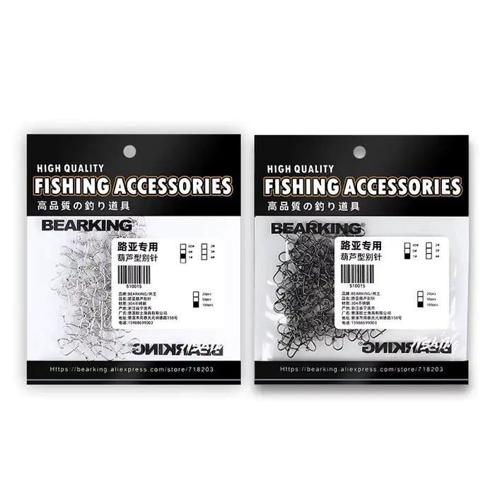 BEARKING 20-100pcs émerillons barrel avec snaps de sécurité - accessoires de pêche fiables pour boîte à pêche