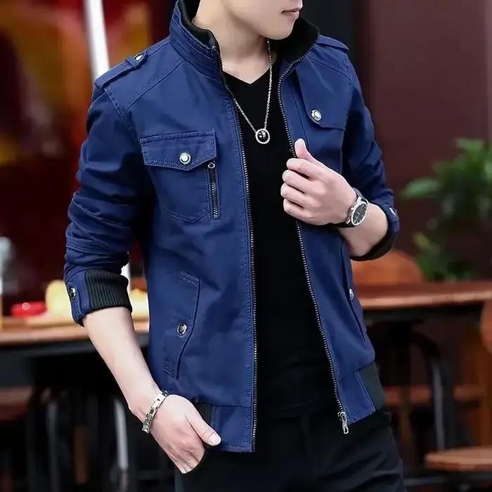 Veste bomber cargo homme style britannique - Veste chaude coupe-vent fashion décontractée