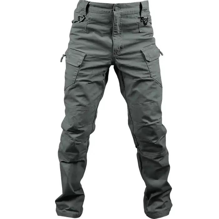 Pantalon tactique stretch coton militaire 100% pour homme - Pêche, randonnée, camping avec multiples poches