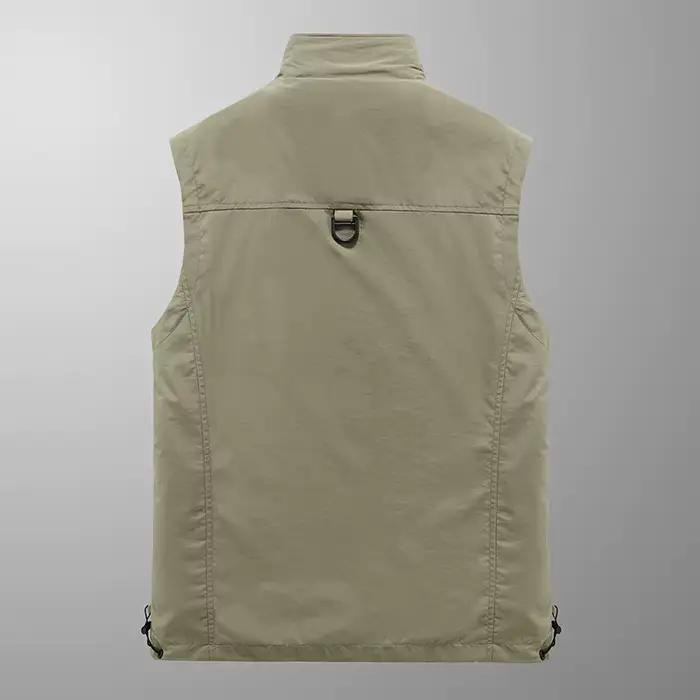 Veste de pêche homme multi-poches pour équipement extérieur, reportage et photographie