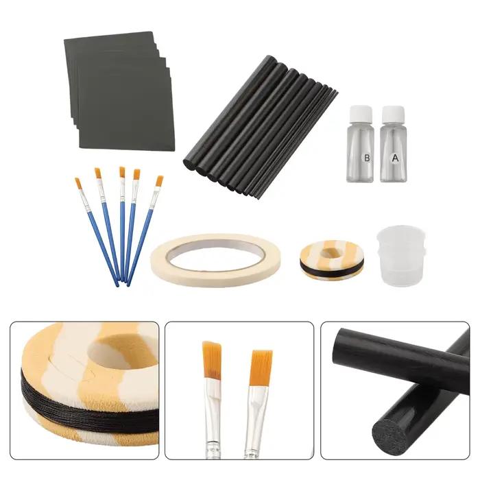 Kit réparation canne pêche carbone sticks colle AB fil raccord tige bâtir réparer accessoires bricolage
