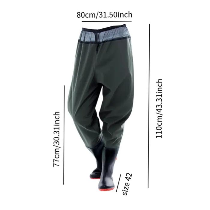 Pantalon de pêche pieds nus imperméable pour hommes, PVC de qualité supérieure, bottes antidérapantes, idéal pour la pêche, le jardinage et les activités de plein air