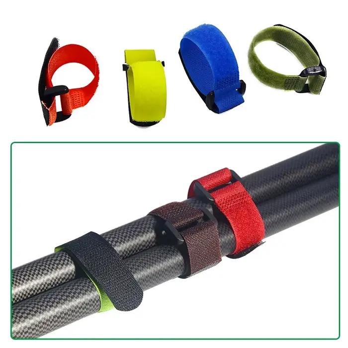 Sangles fixation canne pêche 5/10/20pcs - Attaches rapides ceinture porte-canne pêche extérieur